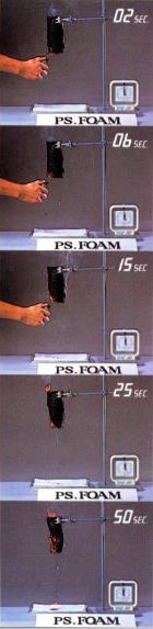 ポリスチレンフォームの燃焼テスト